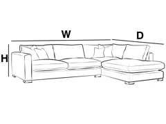 LARGE CORNER GROUP LHF (319CM) (2 LARGE SCATTERS)