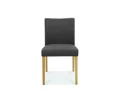 UPHOLSTERED CHAIR- BLACK GOLD FABRIC SINGLE