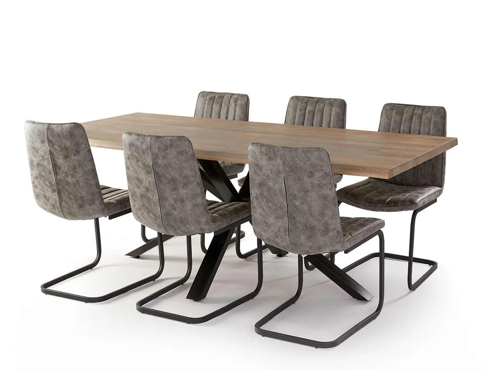 Grey dining table with 6 chairs hot sale