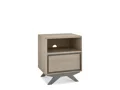 1 DRAWER NIGHTSTAND - (OAK & DARK GREY)