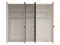 5 DOOR HINGED WARDROBE WITH 3 CENTRE MIRROR DOORS