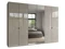 6 DOOR HINGED WARDROBE WITH 2 CENTRE MIRROR DOORS