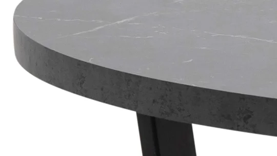 CIRCULAR DINING TABLE MELAMINE BLACK 110CM