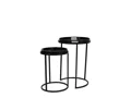 VESUVIUS BLACK AND GOLD SET OF 2 TABLES