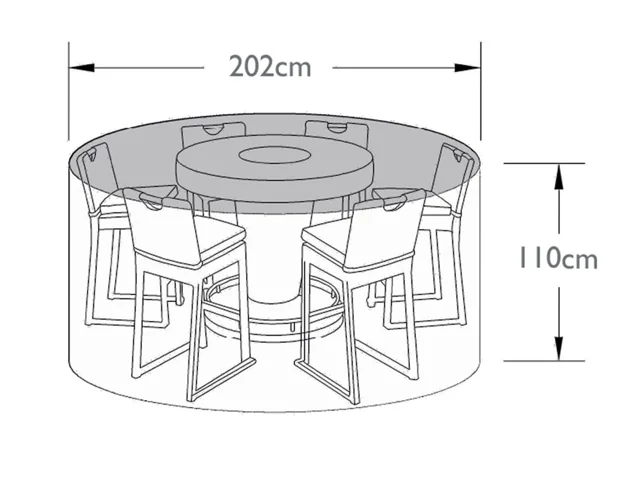 OUTDOOR COVER FOR 6 SEAT BAR SET