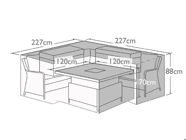 OUTDOOR COVER FOR ROYAL CORNER DINING SET