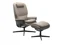 MEDIUM KIGH BACK CHAIR & FOOTSTOOL WITH CROSS BASE 