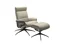 MEDIUM CHAIR & FOOTSTOOL WITH STAR BASE & ADJUSTABLE HEADREST