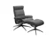 MEDIUM CHAIR & FOOTSTOOL WITH STAR BASE & ADJUSTABLE HEADREST